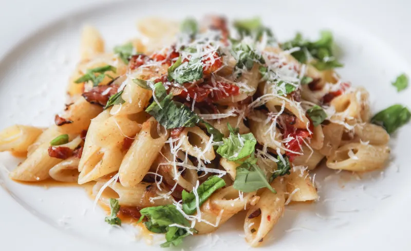 Penne se slaninou